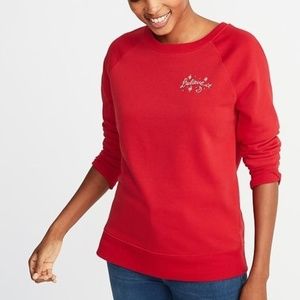 Old Navy Relaxed Graphic Crew-Neck Sweatshirt New